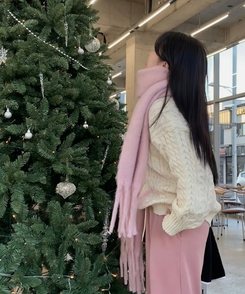 ふわふわウールロングマフラー LIGHT PINK