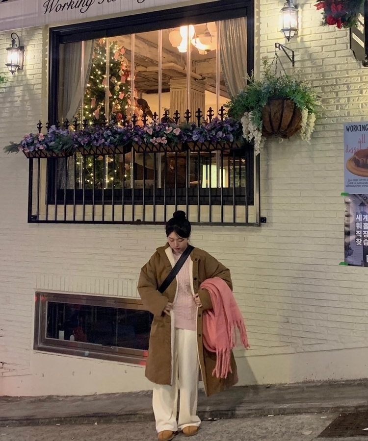 ふわふわウールロングマフラー DEEP PINK