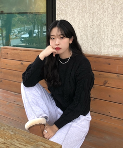 ケーブルクロップパフニット(5color) BLACK