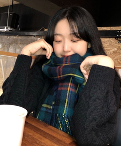 ロングチェックマフラー(5color) GREEN