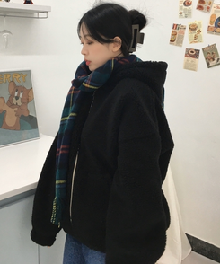 ロングチェックマフラー(5color) GREEN