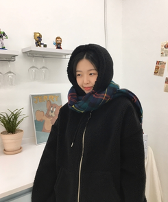 ロングチェックマフラー(5color) GREEN