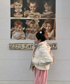 ロングチェックマフラー(5color) PINK