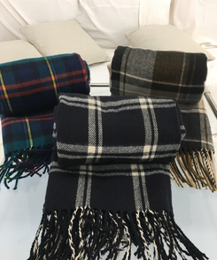 ロングチェックマフラー(5color)