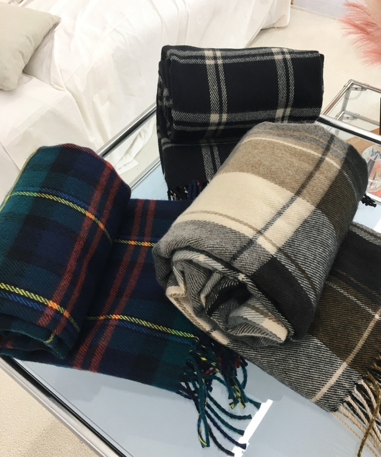 ロングチェックマフラー(5color)