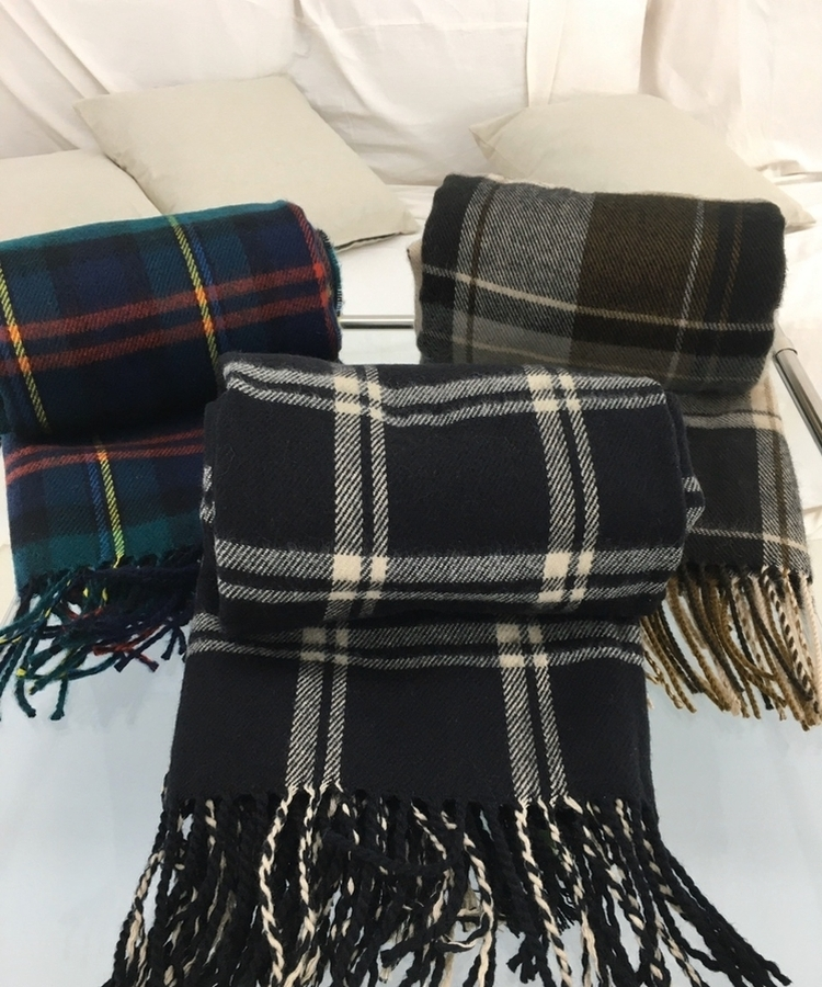 ロングチェックマフラー(5color)