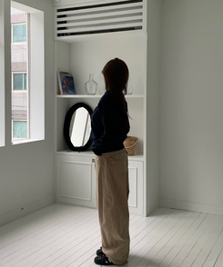 ロビー ビンテージ ストライプ ワイド パンツ Beige(Winter)