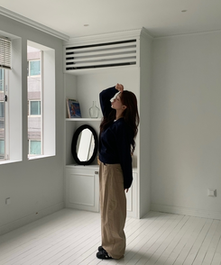 ロビー ビンテージ ストライプ ワイド パンツ Beige(Winter)