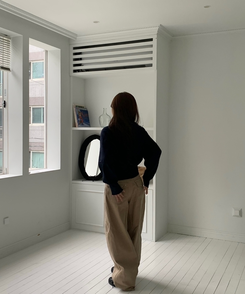 ロビー ビンテージ ストライプ ワイド パンツ Beige(Winter)