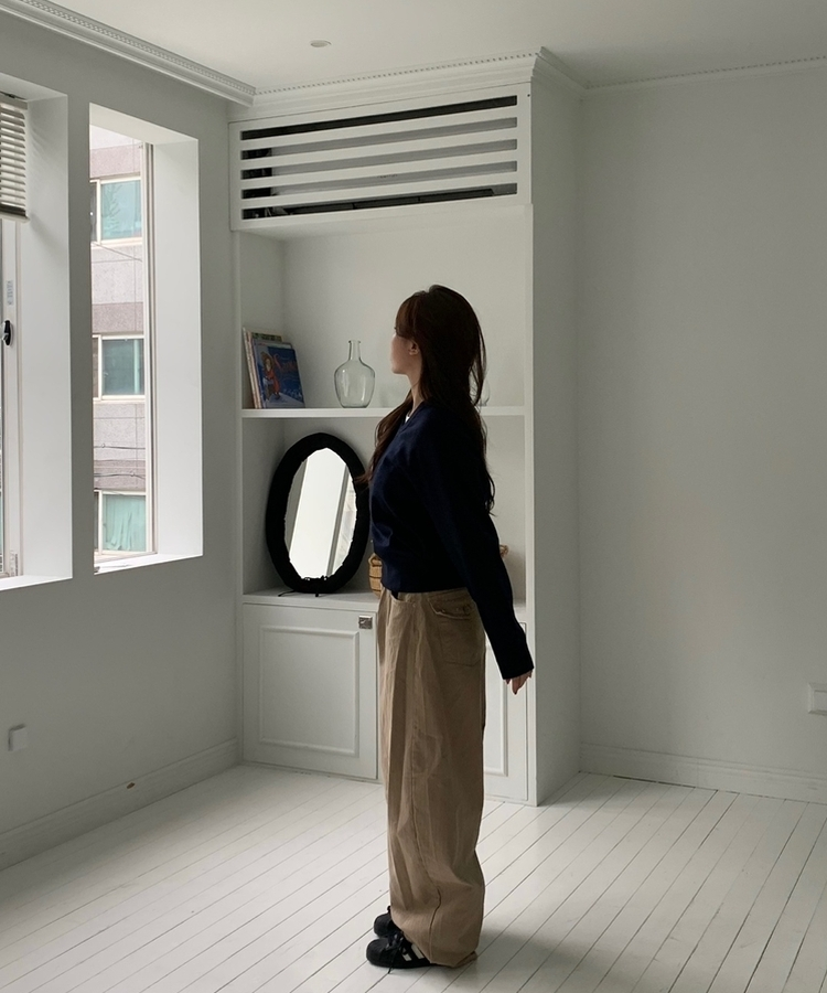 ロビー ビンテージ ストライプ ワイド パンツ Beige(Winter)