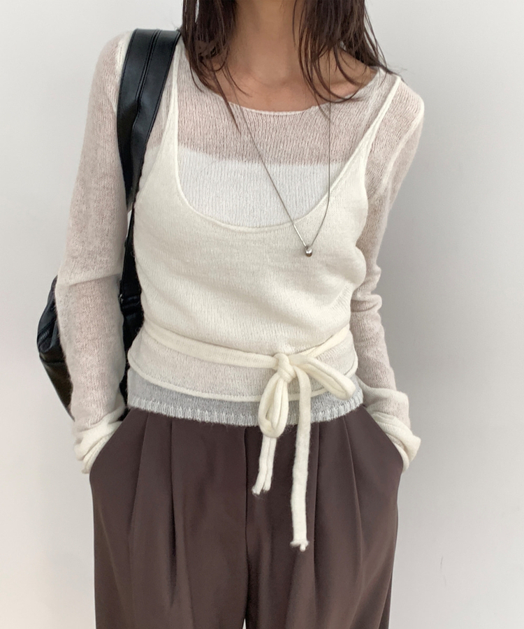 SET】ニットビスチェ レイヤードニット｜ニット｜韓国ファッション通販