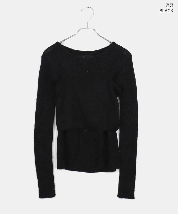 【SET】Vネックビスチェ カーディガン