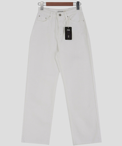 【丈別】プレーンセミワイドコットンパンツ