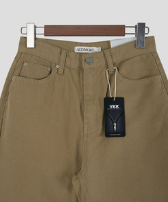 【丈別】プレーンセミワイドコットンパンツ