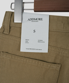 【丈別】プレーンセミワイドコットンパンツ