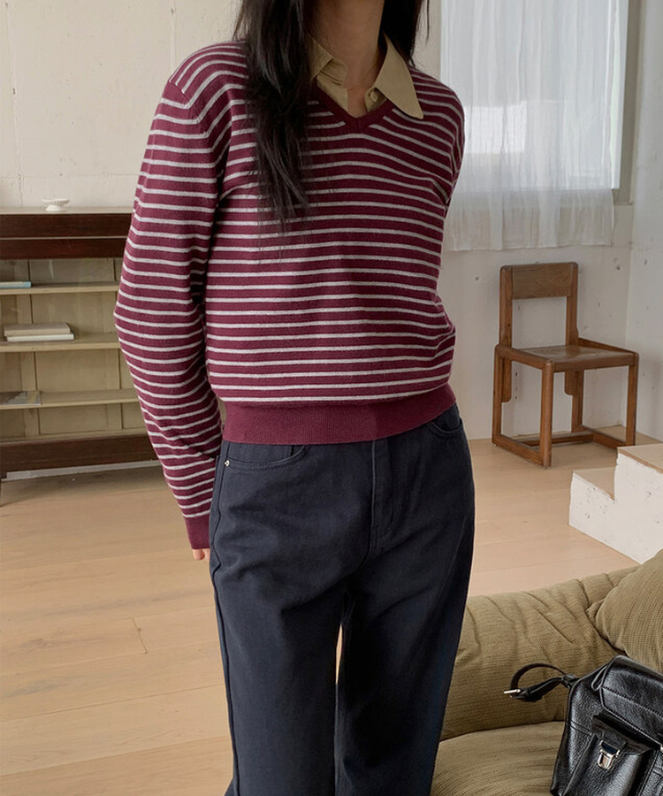 【丈別】プレーンセミワイドコットンパンツ NAVY