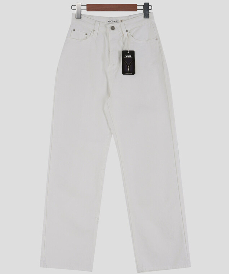 【丈別】プレーンセミワイドコットンパンツ