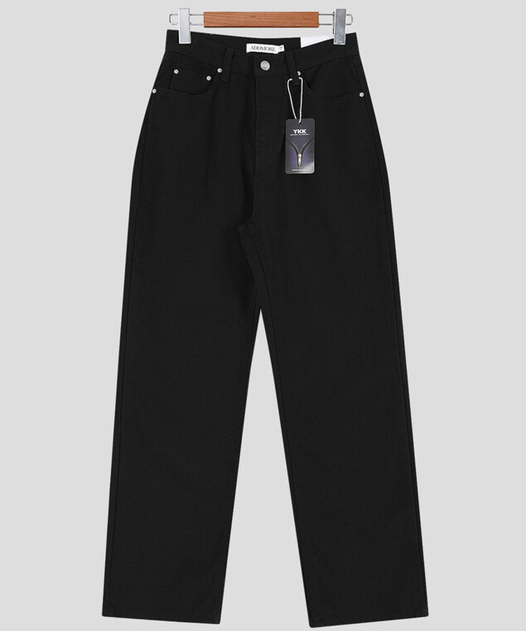 【丈別】プレーンセミワイドコットンパンツ