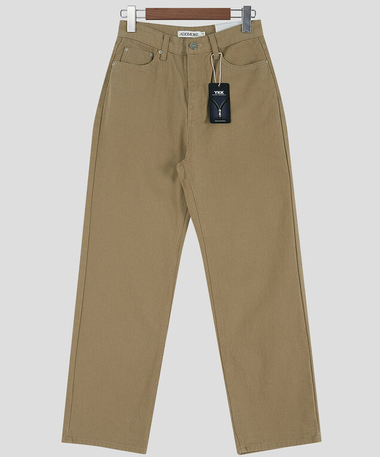 【丈別】プレーンセミワイドコットンパンツ