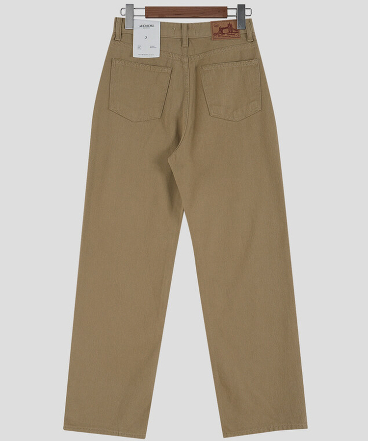 【丈別】プレーンセミワイドコットンパンツ