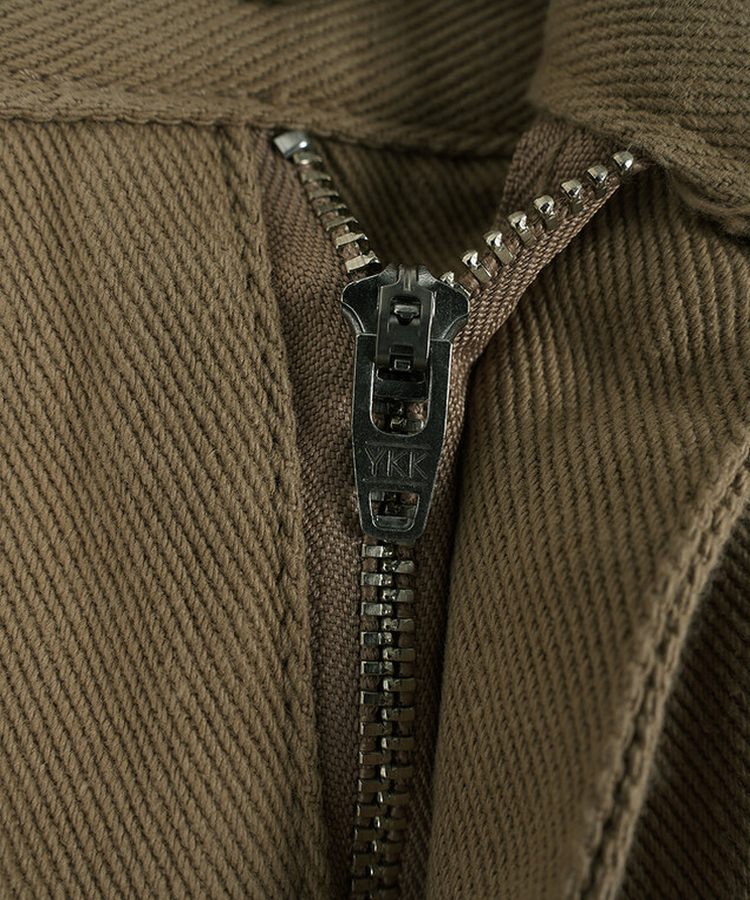 【丈別】プレーンセミワイドコットンパンツ