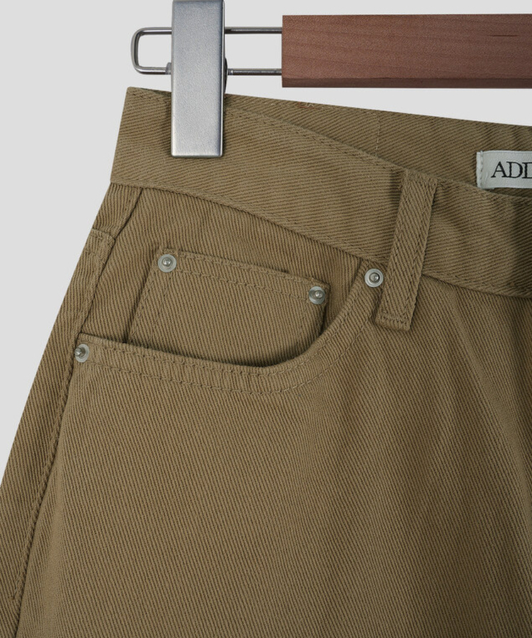 【丈別】プレーンセミワイドコットンパンツ