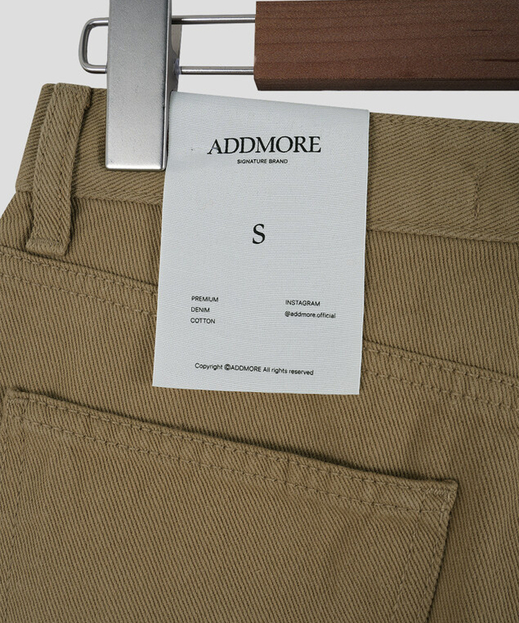 【丈別】プレーンセミワイドコットンパンツ