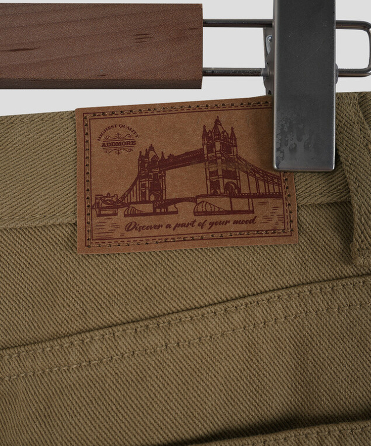 【丈別】プレーンセミワイドコットンパンツ