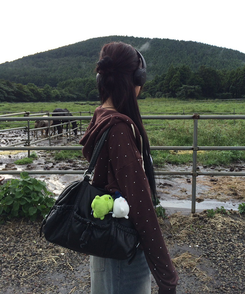 [6차완판❤️MADE] 도트 투웨이 패치 후드집업 브라운