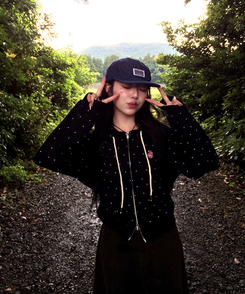 [6차완판❤️MADE] 도트 투웨이 패치 후드집업 블랙