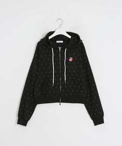 [6차완판❤️MADE] 도트 투웨이 패치 후드집업