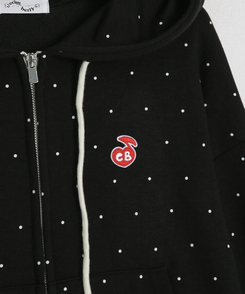 [6차완판❤️MADE] 도트 투웨이 패치 후드집업