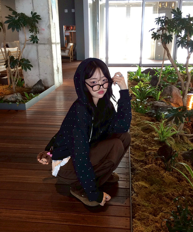 [6차완판❤️MADE] 도트 투웨이 패치 후드집업 네이비