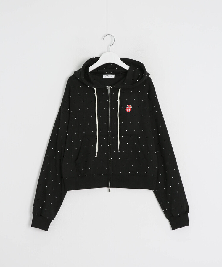 [6차완판❤️MADE] 도트 투웨이 패치 후드집업