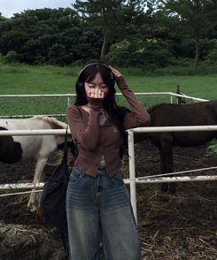 【7次再オーダー❤️MADE】ドットレイヤード風ワッペンカーディガン BROWN