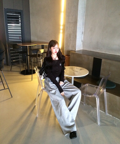 【7次再オーダー❤️MADE】ドットレイヤード風ワッペンカーディガン BLACK