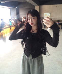 【7次再オーダー❤️MADE】ドットレイヤード風ワッペンカーディガン BLACK