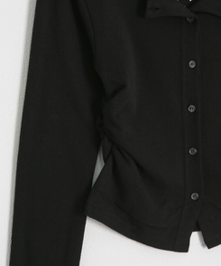 【7次再オーダー❤️MADE】ドットレイヤード風ワッペンカーディガン