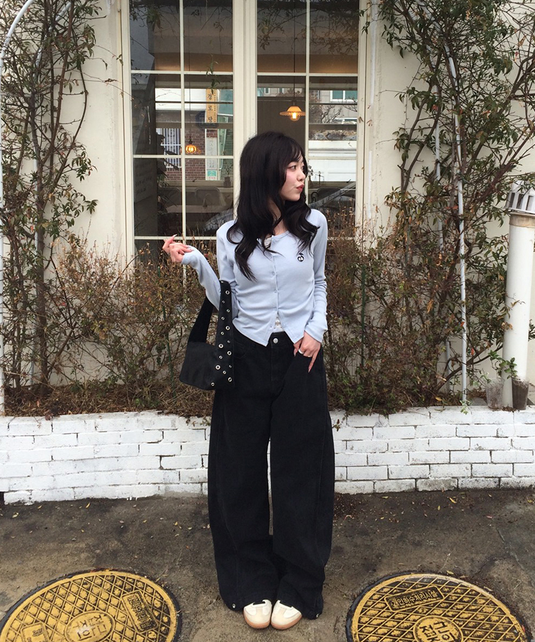 [NEW컬러❤️7차리오더] 레이어드 도트 패치 가디건 소라