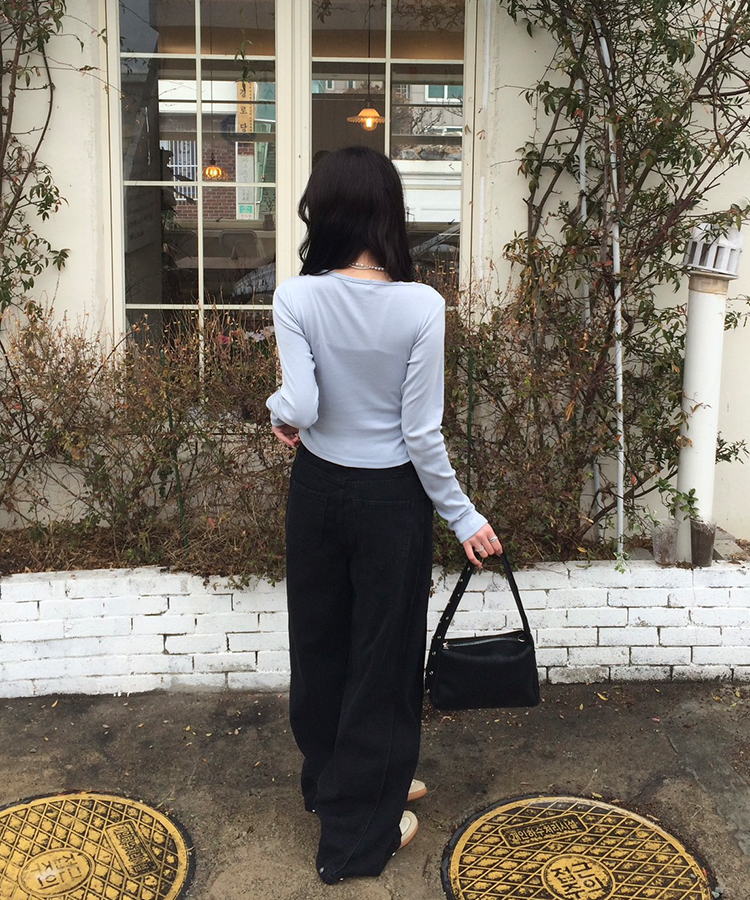 【NEWカラー❤️MADE】ドットレイヤード風ワッペンカーディガン SKY BLUE