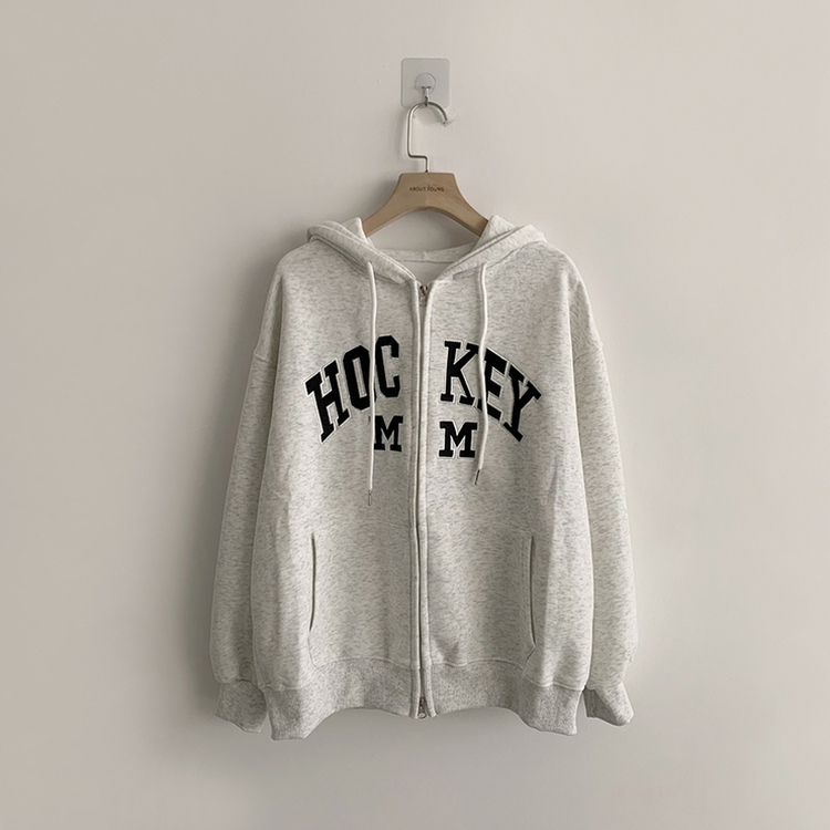 미키 어텀 오버핏 가을 긴팔 쭈리 자수 후드 집업 루즈핏 아우터 아방핏 후드티 후리스 자켓 6color