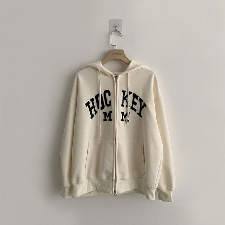 미키 어텀 오버핏 가을 긴팔 쭈리 자수 후드 집업 루즈핏 아우터 아방핏 후드티 후리스 자켓 6color