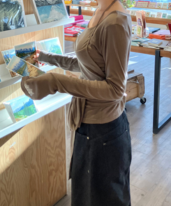 【SET】ラップレイヤード長袖Ｔシャツ BROWN