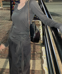 【SET】ラップレイヤード長袖Ｔシャツ CHARCOAL