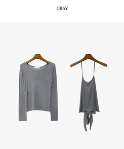 【SET】ラップレイヤード長袖Ｔシャツ