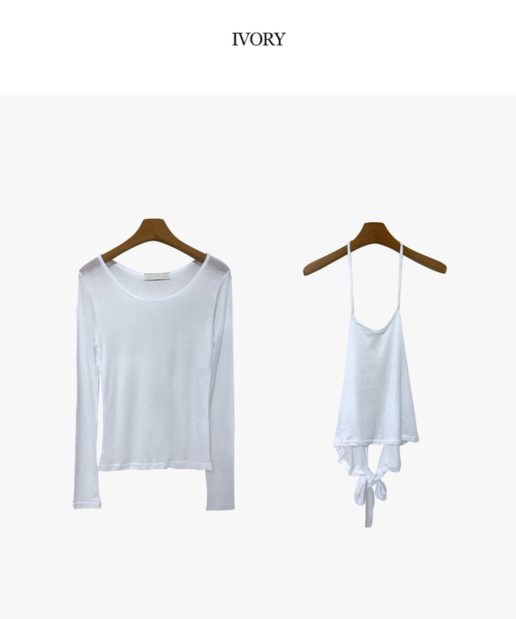 【SET】ラップレイヤード長袖Ｔシャツ