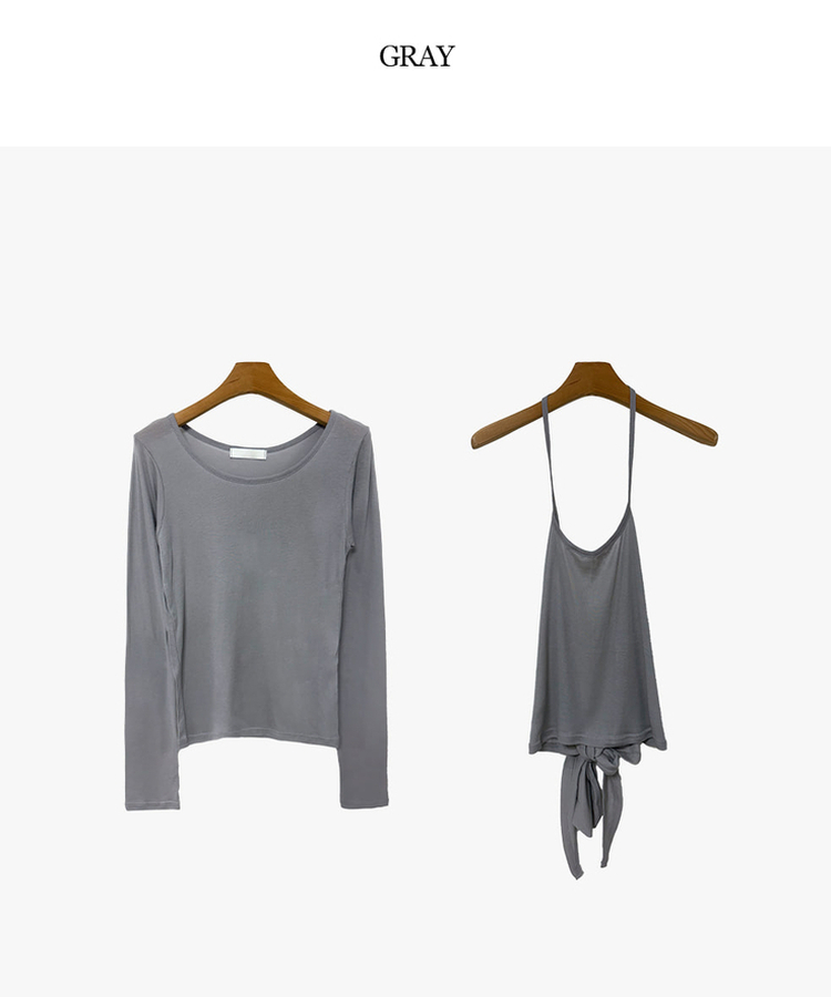 【SET】ラップレイヤード長袖Ｔシャツ