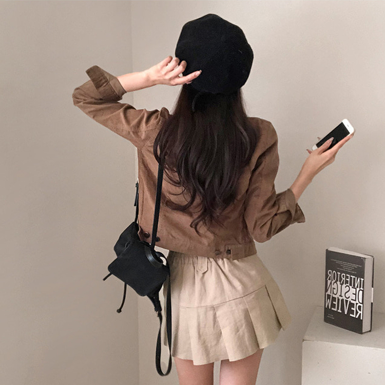 포켓 코듀로이 골덴 셔츠 자켓 브라운