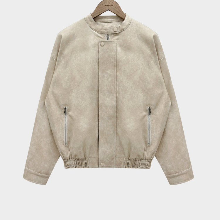 나염워싱 컬러깡패무광 고퀄 나염 블루종 오버핏 레더 자켓 점퍼