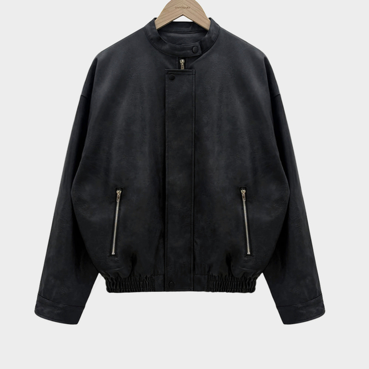 나염워싱 컬러깡패무광 고퀄 나염 블루종 오버핏 레더 자켓 점퍼